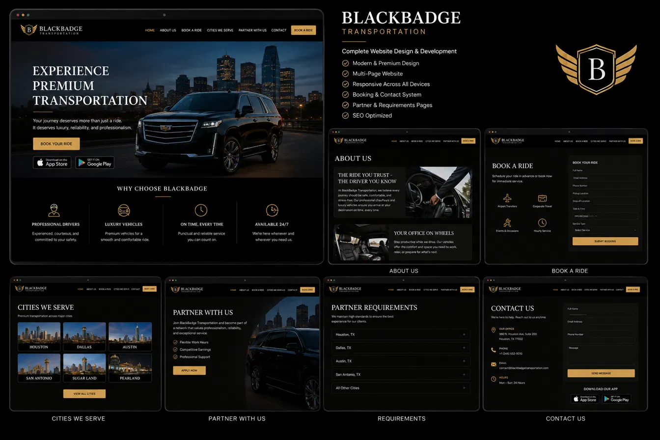 BlackBadge Transportation website
